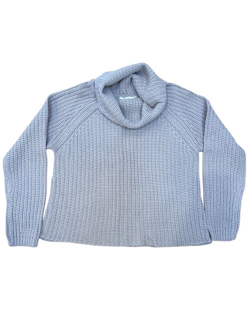 Jillian Harris X Privilege Light Grey Cowl Neck Long Sleeve Sweater-Size Small